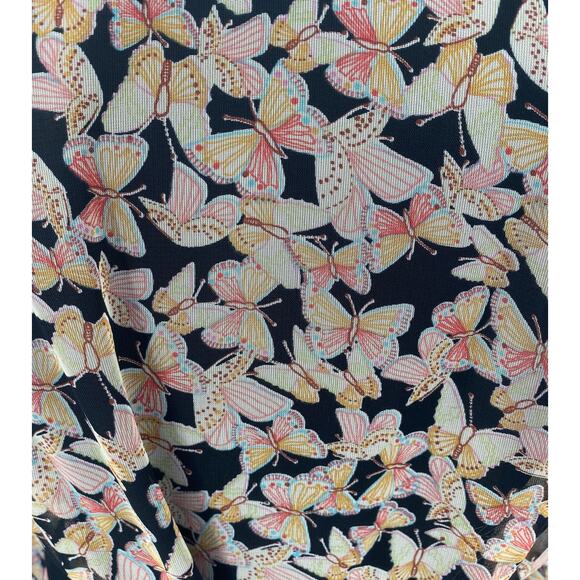 Vintage Y2k Torrid Butterfly Print Dress Chiffon Belted Sleeveless NEW Womens 14 - Picture 9 of 12